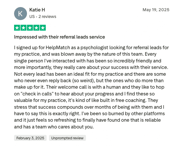 HelpMatch review